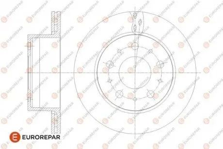 Диск гальмівний задній (кратно 2) Jumper3-Boxer3 DIAM 300 EP 22 05,12,2013- EUROREPAR 1676014480