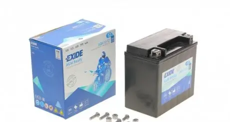 Аккумуляторная батарея 12Ah/200A (150x87x145/+L/B0) (AGM) (мото) EXIDE AGM12-12