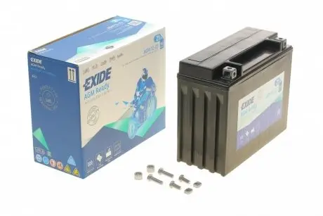 Акумуляторна батарея 21Ah/350A (205x86x162/+R/B0) (AGM) (мото) EXIDE AGM12-23