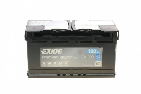 АКБ 6СТ-100 R+ (пт900) (необслуж) Premium EXIDE EA1000 (фото 1)