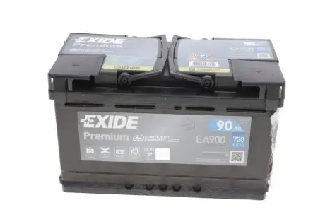Аккумуляторная батарея 90Ah/720A (315x175x190/+R/B01) Premium EXIDE EA900