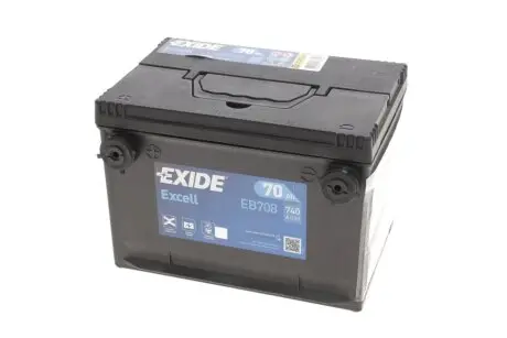 Аккумуляторная батарея 70Ah/740A (260x180x186/+L/B7) Excell EXIDE EB708