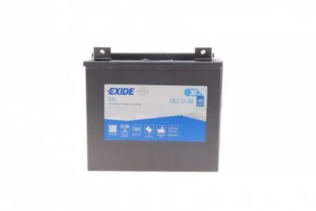 Аккумуляторная батарея 30Ah/180A (197x132x186/+L/B0) (GEL) (мото) EXIDE GEL12-30