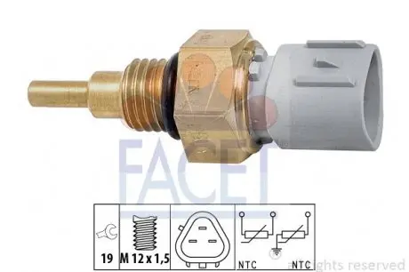 Датчик температури Toyota Camry 2.0 (01-06) FACET 7.3368