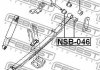 Втулка рессоры NISSAN NP300 NAVARA 05- зад. мост сзади низ FEBEST NSB-046 (фото 2)
