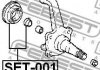 Ремкомплект сальників поворотного кулака FEBEST SET001 (фото 2)