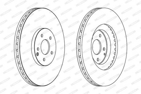 Гальмівний диск FERODO DDF1585 (фото 1)