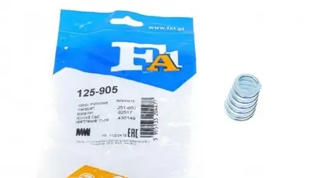 Пружина труби вихлопної Opel Astra/Vectra 91-05 Fischer Automotive One (FA1) 125-905