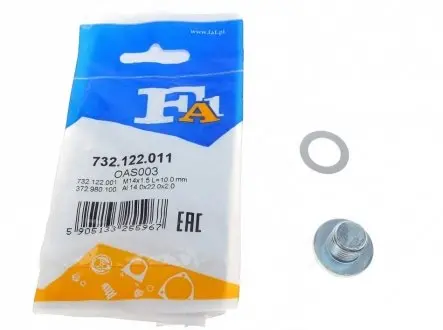 Пробка поддона масляного M14x1.5x10 (Fischer) Fischer Automotive One Fischer Automotive One (FA1) 732.122.011