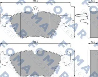 Колодки тормозные дисковые FOMAR FO 625781