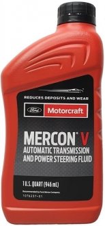 Трансмиссионное масло Motorcraft Mercon V Automatic, 0,946л FORD XT5QMC