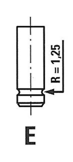 Клапан випускний RENAULT 4222/RCR EX FRECCIA R4222RCR