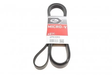 Ремінь генератора MB Sprinter 2.3 96-06 M111 Gates 6PK2203
