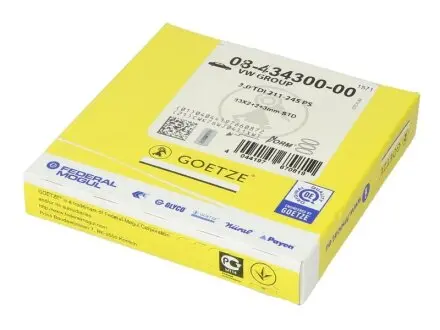 Комплект кілець поршневих з 3 шт. GOETZE 08-434300-00