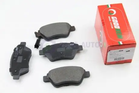 Гальмівні колодки передні Doblo 01- (Bosch) (122.8x53.6) з датчиком GOODREM RM0154