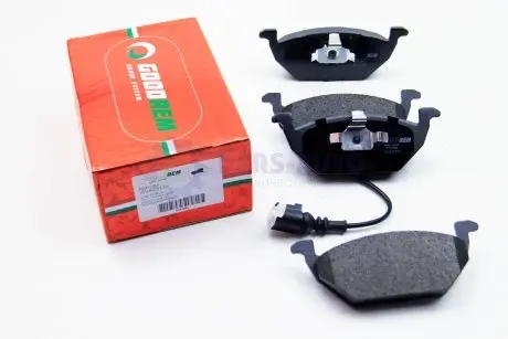 Тормозные колодки пер. Caddy III/Golf V/Octavia/A3 03- (з датчиком) GOODREM RM1084