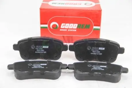 Тормозные колодки задние Megane III/Fluence 08- GOODREM RM1265