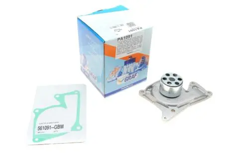 Насос воды Renault Kangoo/Clio/Duster/Laguna/Megane/Nissan Qashqai/Juke/MB 1.5dCi 09- (Ext.)(12лоп) GRAF PA1091
