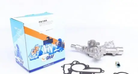 Помпа води Opel Astra G/H/Corsa C/D 1.2 16V/1.4 00-14/Combo 1.4 16V 05- (B/B) (8лоп) (з датчиком t) GRAF PA1265