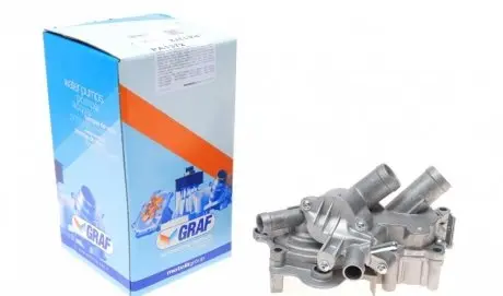 Помпа води Audi/Seat/Skoda/VW 1.0-1.4TSI/1.4-1.6 13- (28z)(B/B)(6 лоп)(з корпусом і 2 термостатами) GRAF PA1372