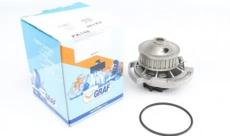 Насос води Audi 50/80/VW Golf/Jetta/Passat/Polo 0.9-1.3 74-94 (26z) (B/B) (8 лоп) GRAF PA148
