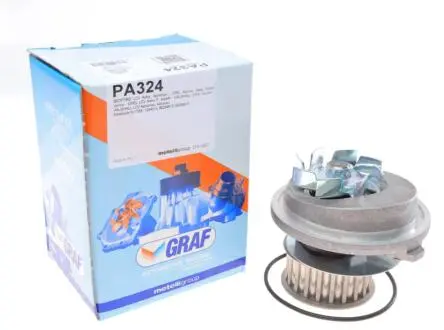 Помпа води Opel Astra F/Vectra A 1.7D/TD 88-00/Kadett E/Ascona C 1.6D/1.7D 86-91 (21z) (B/B) (8 лоп) GRAF PA324