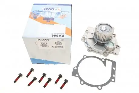 Помпа води Volvo S90/V90 2.5/2.9 97-98/960 2.9 94-96 (14z) (R/B) (7 лоп) GRAF PA666