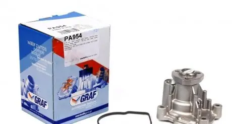 Насос воды Audi A3/Seat Ibiza/Skoda Fabia/Octavia/VW Golf/Passat 1.4/1.6/1.6FSI 03- (B/B) (7 лоп) GRAF PA954