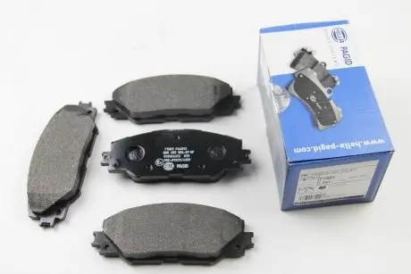 Тормозные колодки пред.AURIS/RAV 4 III/RAV 4 IV 1.8-2.5H 06- HELLA 8DB355006-871