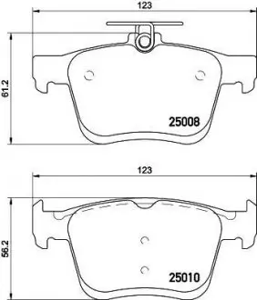 Тормозные колодки дисковые комплект; задн. HELLA 8DB355020271