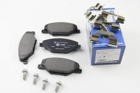 Тормозные колодки пер. Skoda Fabia II-III 11-/VW Polo 10- (TRW) HELLA 8DB355020521