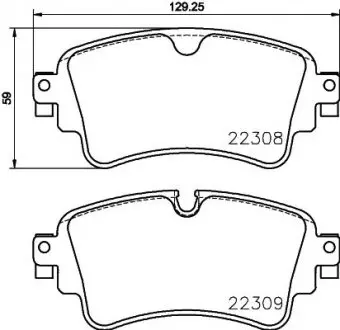 Тормозные колодки зад. Touareg/Q5/Q7 14- HELLA 8DB355024791