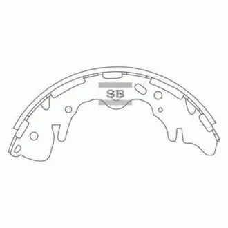 Колодка тормозов. барабан. HYUNDAI STRAREX H1 03- задн. (выр-во SANGSIN) Hi-Q (SANGSIN) SA130