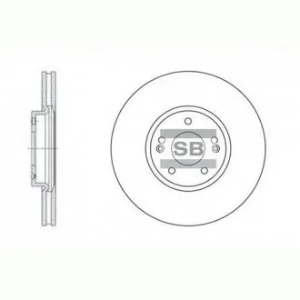 Диск тормозной HYUNDAI VERACRUZ 06- передн. (SANGSIN) SANGSIN Hi-Q (SANGSIN) SD1053