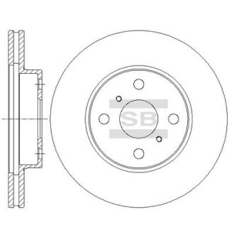 Гальмівний диск Hi-Q (SANGSIN) SD4061