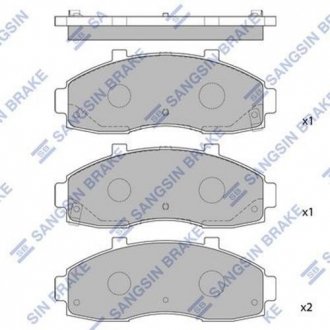 Комплект гальмівних колодок - дискові Hi-Q (SANGSIN) SP1091 (фото 1)