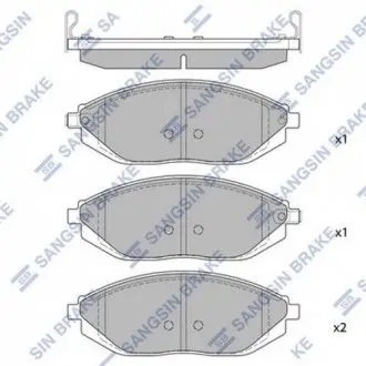Комплект тормозных колодок из 4 шт. дисков Hi-Q (SANGSIN) SP1392