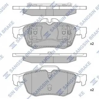 Комплект тормозных колодок из 4 шт. дисков Hi-Q (SANGSIN) SP1396