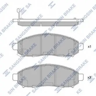 Колодки тормозные дисковые Hi-Q (SANGSIN) SP1460