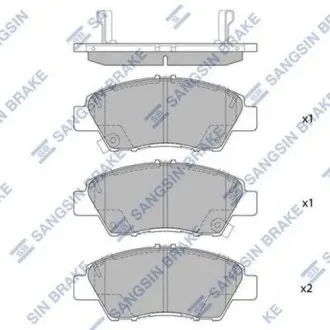 Комплект тормозных колодок из 4 шт. дисков Hi-Q (SANGSIN) SP1463