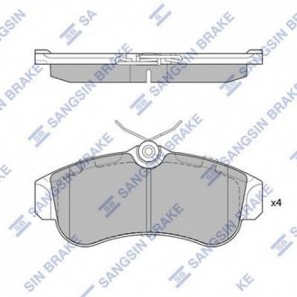 Комплект тормозных колодок из 4 шт. дисков Hi-Q (SANGSIN) SP1581 (фото 1)