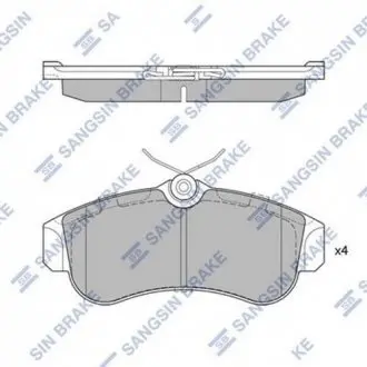 Комплект тормозных колодок из 4 шт. дисков Hi-Q (SANGSIN) SP1581
