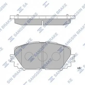 Комплект тормозных колодок. Hi-Q (SANGSIN) SP1588