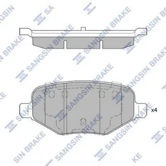 Колодка тормозов. диск. FORD EXPLORER 15- задн. (выр-во SANGSIN) Hi-Q (SANGSIN) SP1621