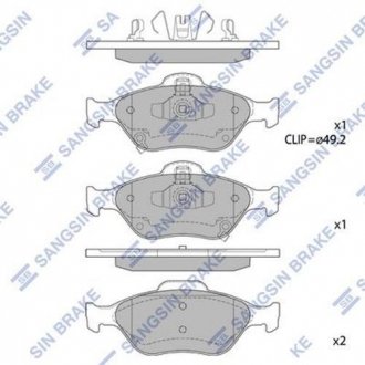 Колодки тормозные дисковые Hi-Q (SANGSIN) SP1631