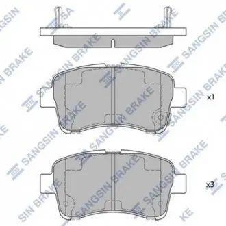 Колодки гальмівні дискові Hi-Q (SANGSIN) SP1633