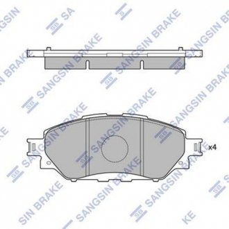 Комплект тормозных колодок из 4 шт. дисков Hi-Q (SANGSIN) SP4243