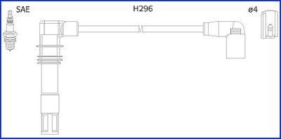 Проводи запалювання VW Caddy II 1.4i 00-04 (к-кт) HITACHI 134797 (фото 1)