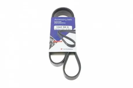 Ремінь генератора Ford Focus 1.4i 98-01 1042 SK 6 HUTCHINSON 1042SK6