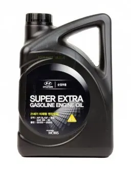 Масло ДВС 5W-30 4 л Super Extra Gasoline SL/GF-3 п/с Mobis Hyundai/Kia/Mobis 05100-00410
